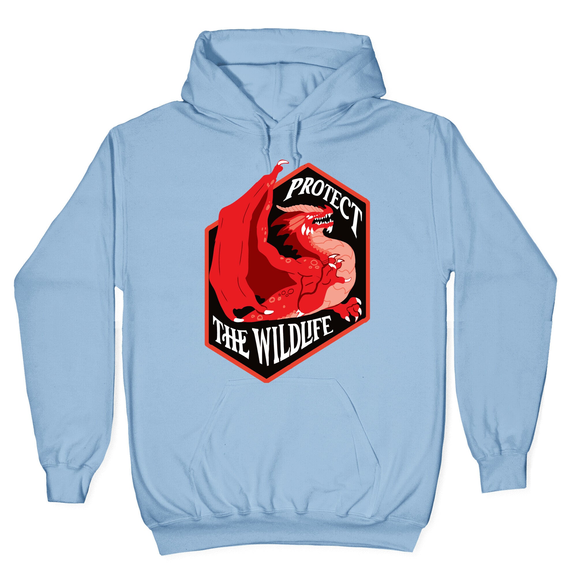 Protect The Wildlife Red Dragon Hoodie